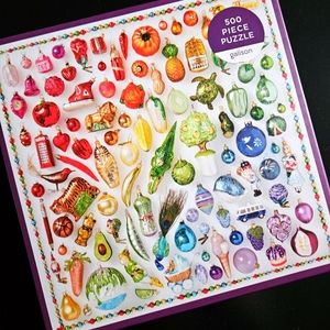 Galison 500 piece Vintage Christmas ornament jigsaw puzzle